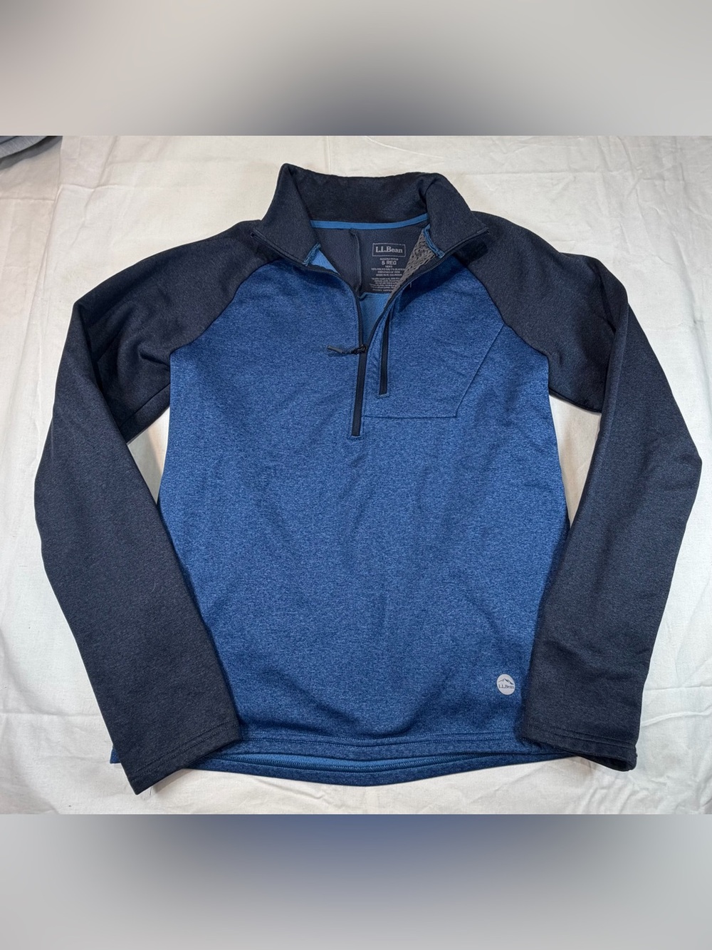 L.L. Bean Men’s Blue and Navy Quarter-Zip Pullover